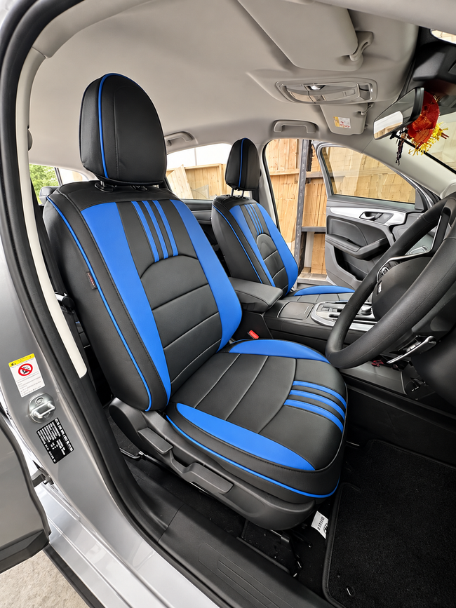 Custom seat cover installation