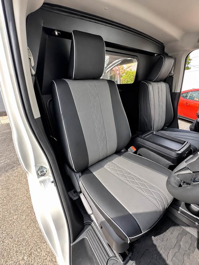 Custom seat cover installation