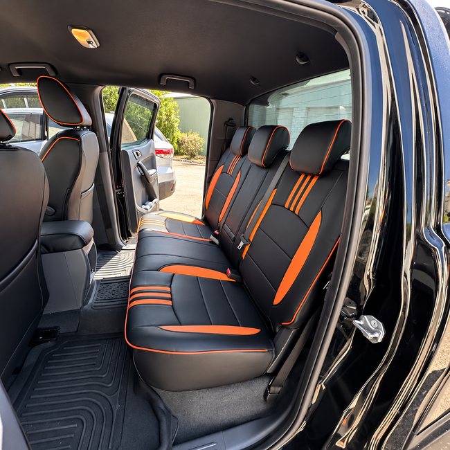 Custom seat cover installation