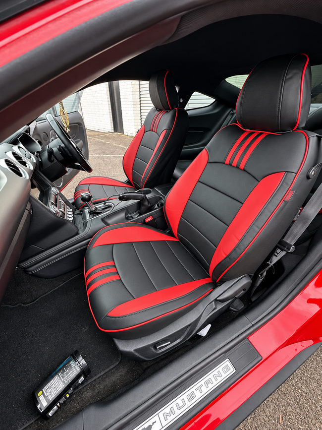 Custom seat cover installation