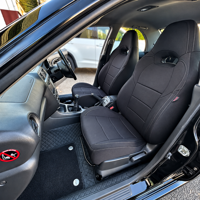 Custom seat cover installation