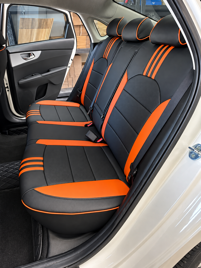 Custom seat cover installation