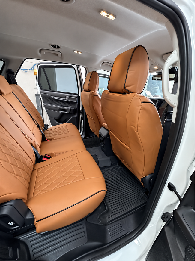 Custom seat cover installation