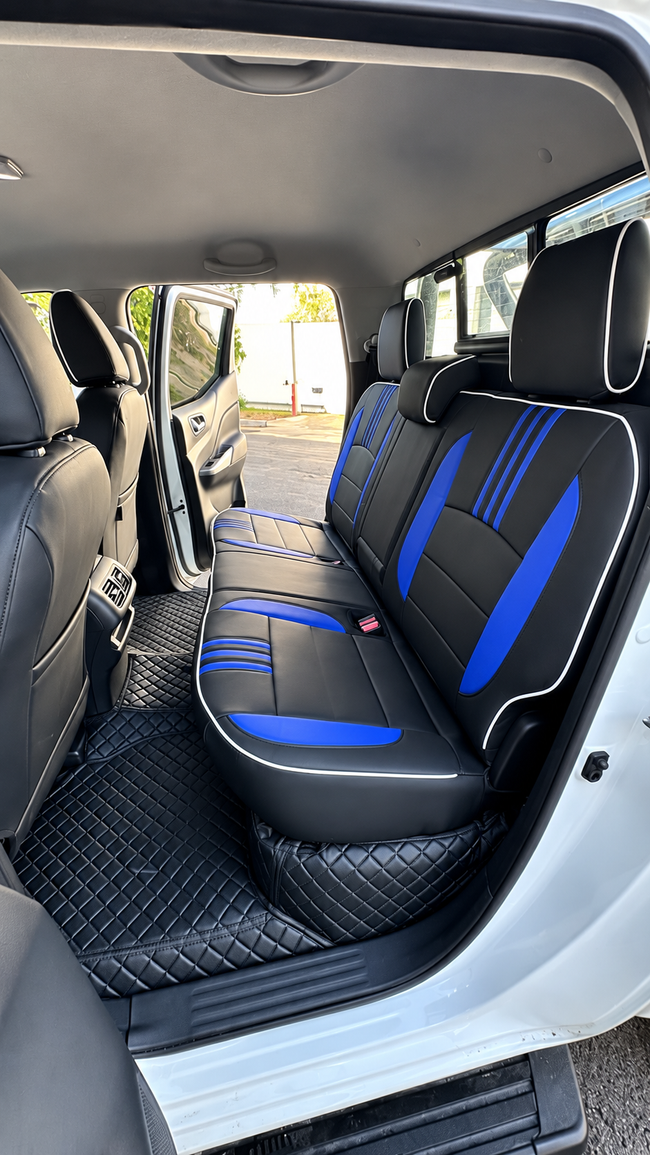 Custom seat cover installation