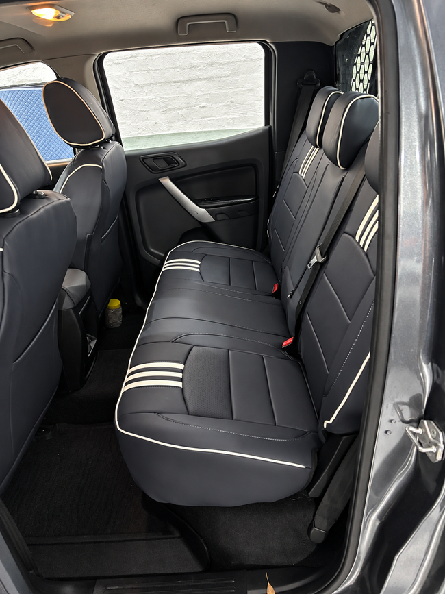Custom seat cover installation