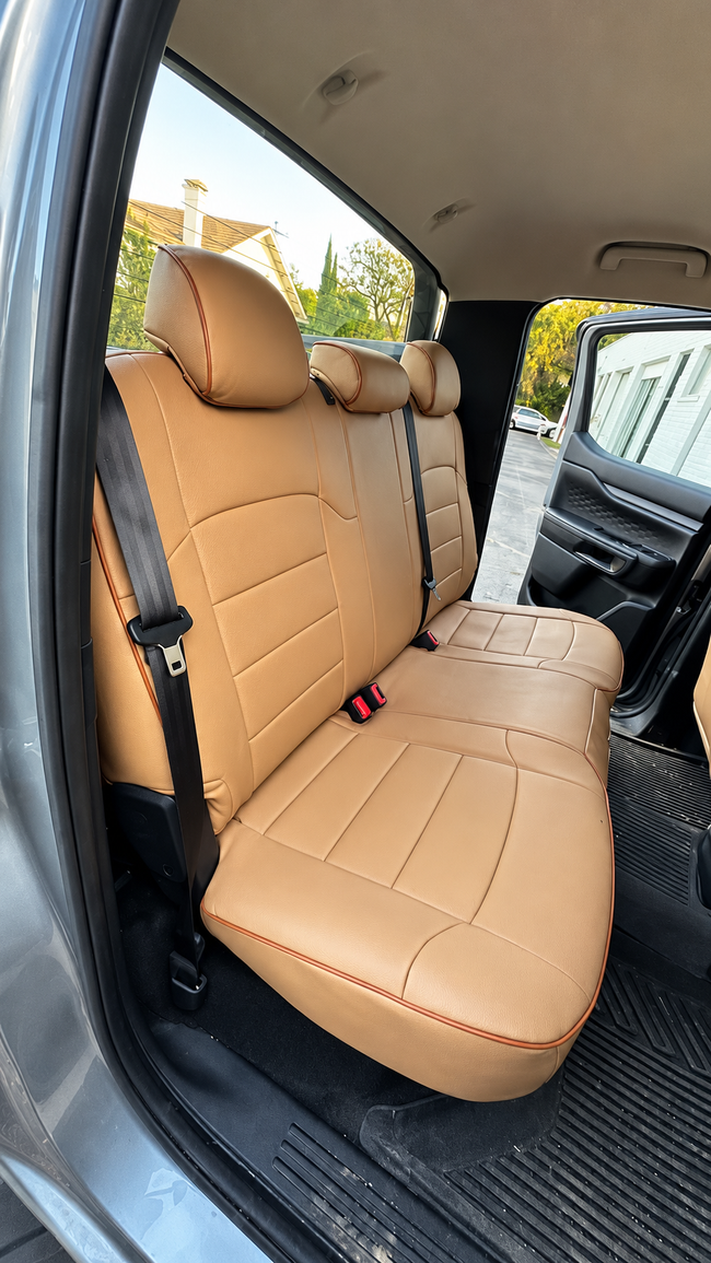 Custom seat cover installation