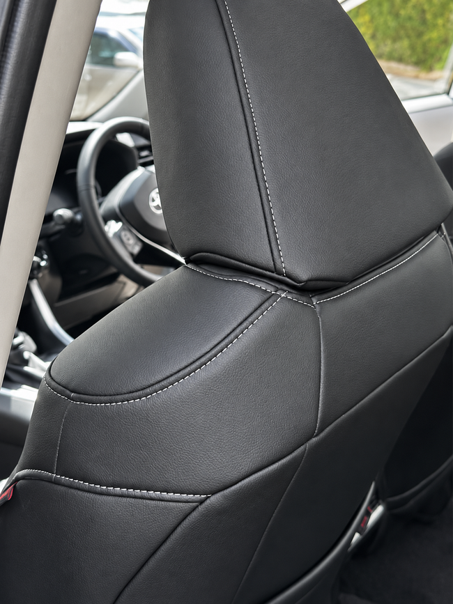 Custom seat cover installation