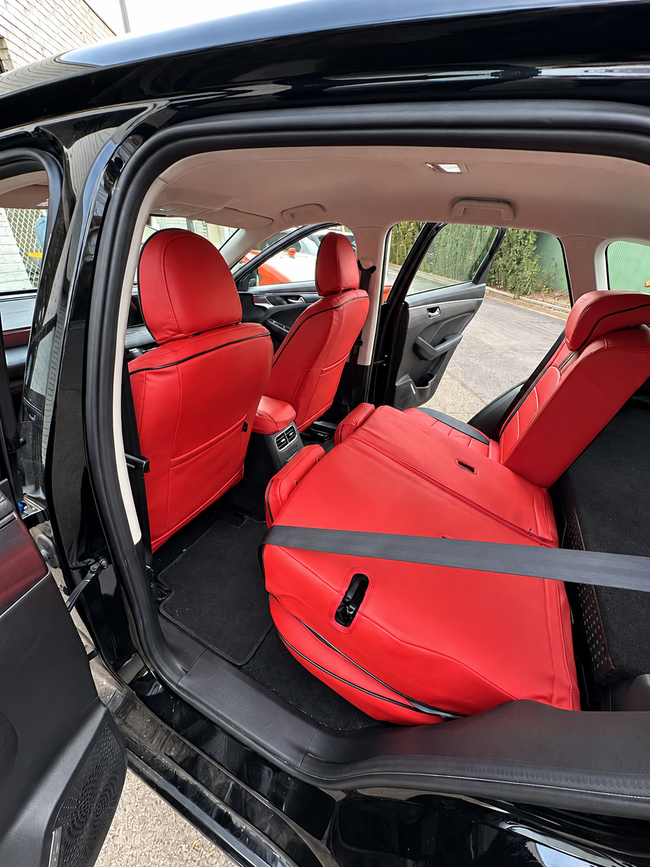 Custom seat cover installation