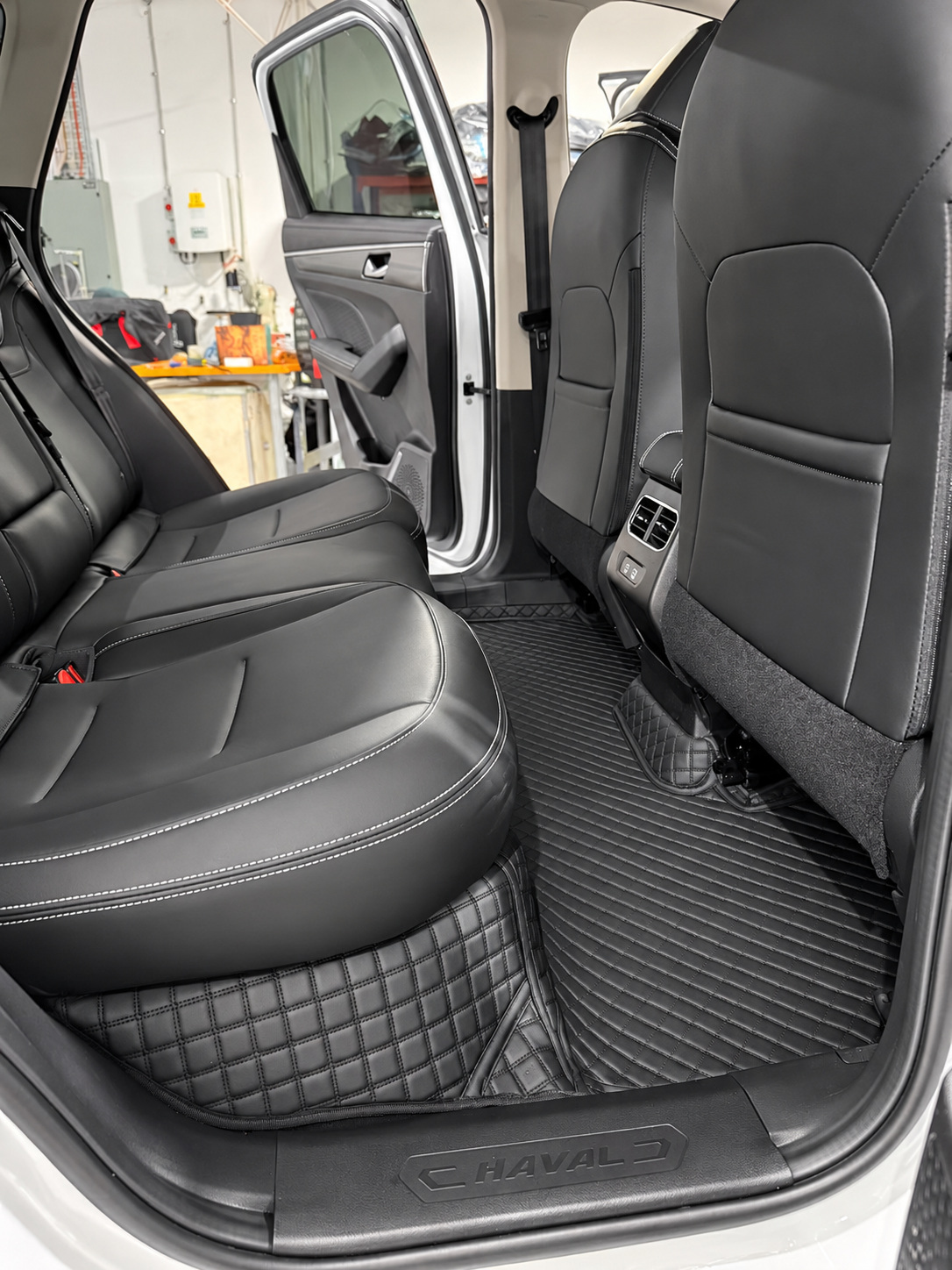 Custom floor mat installation