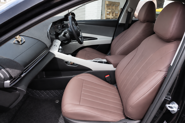 Custom seat cover installation