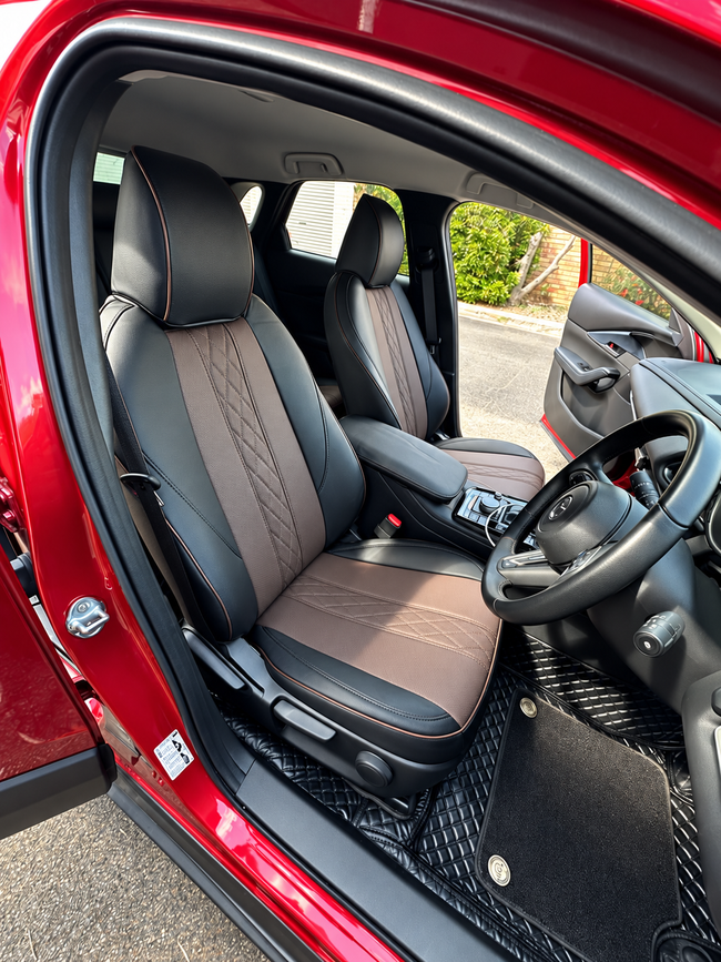 Custom seat cover installation