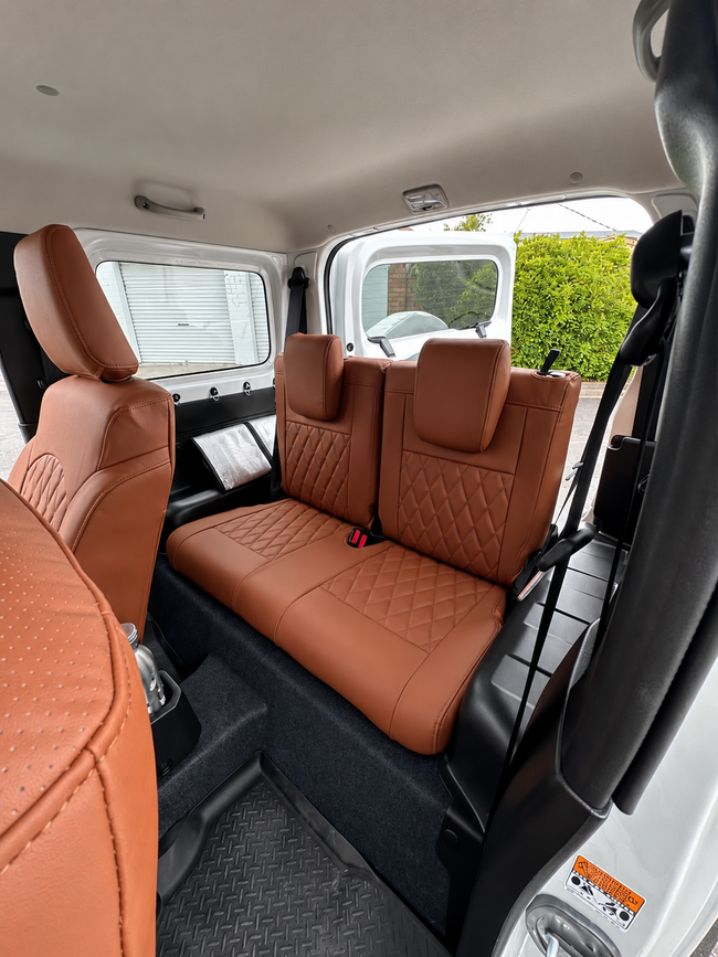 Custom seat cover installation