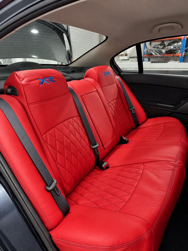 Custom seat cover installation