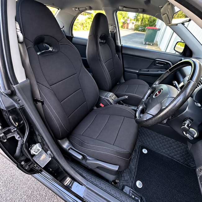 Custom seat cover installation