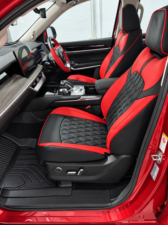 Custom seat cover installation