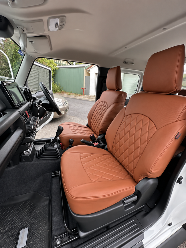 Custom seat cover installation
