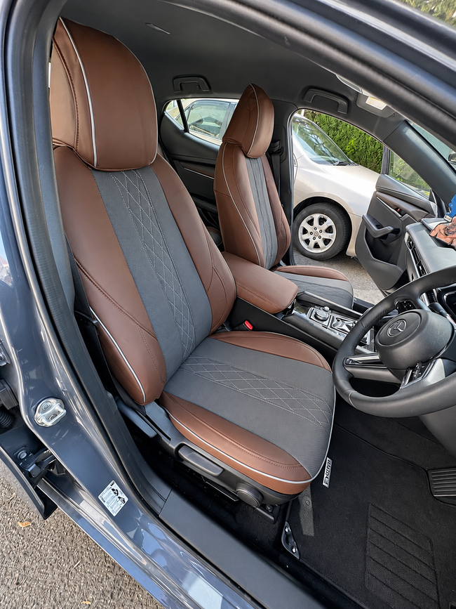 Custom seat cover installation