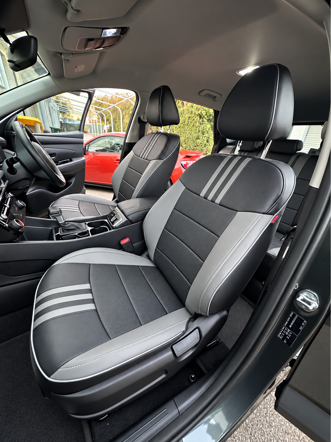 Custom seat cover installation