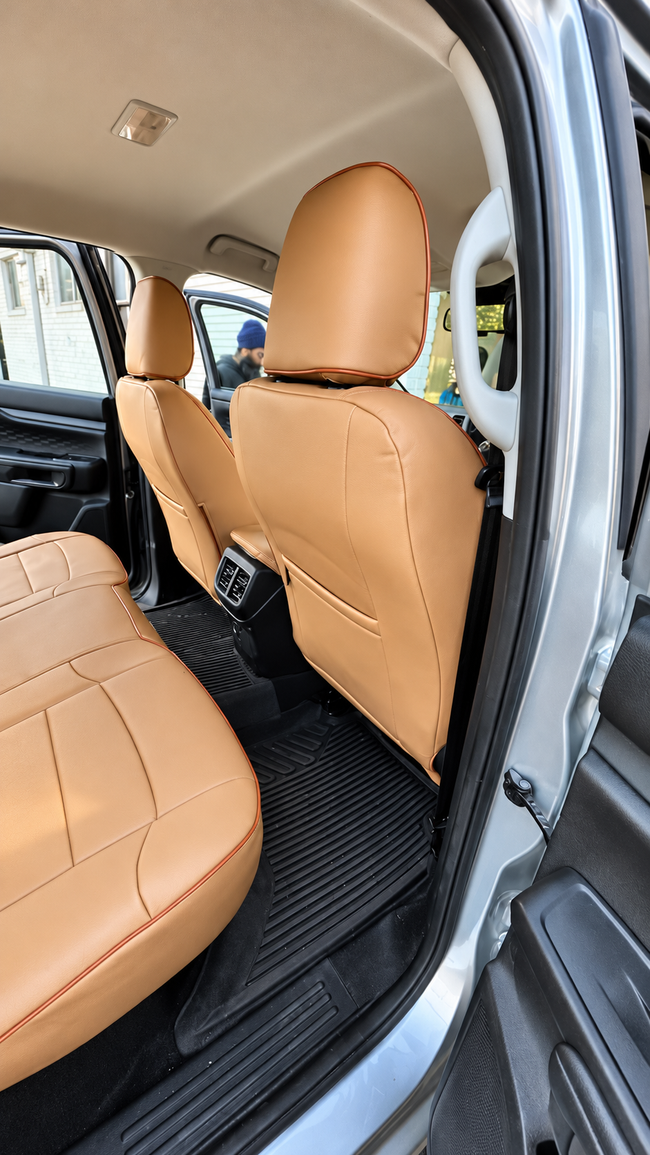 Custom seat cover installation