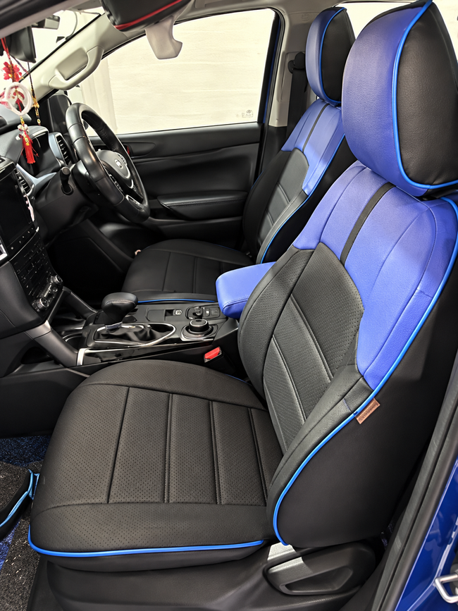 Custom seat cover installation