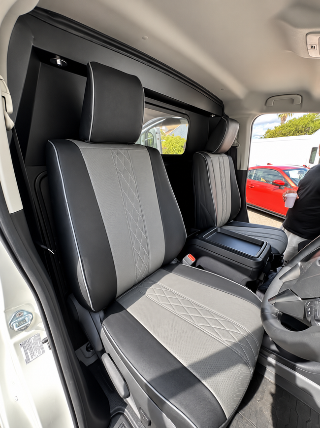 Custom seat cover installation