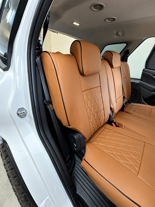 Custom seat cover installation