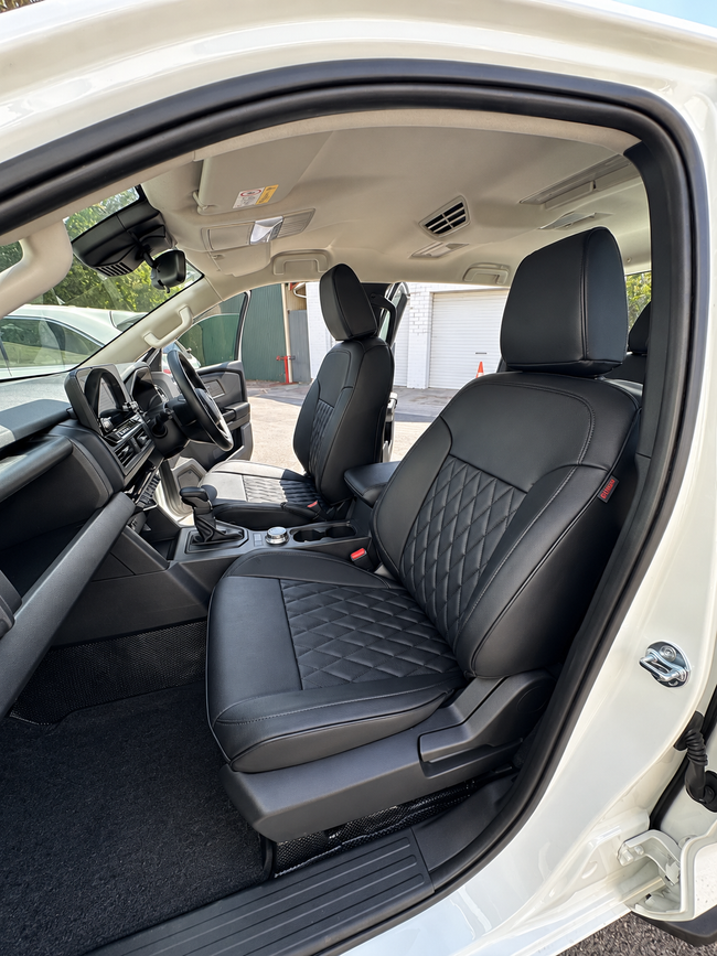 Custom seat cover installation