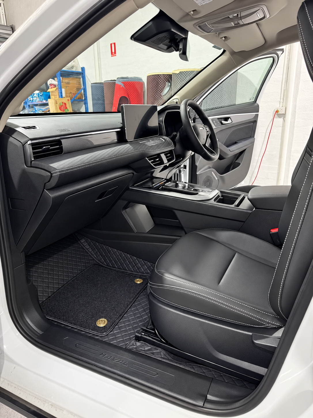 Custom floor mat installation