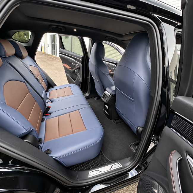 Custom seat cover installation