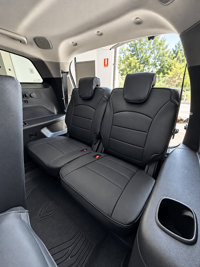 Custom seat cover installation