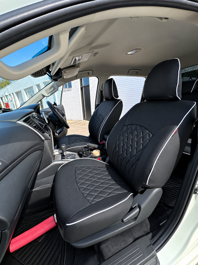 Custom seat cover installation