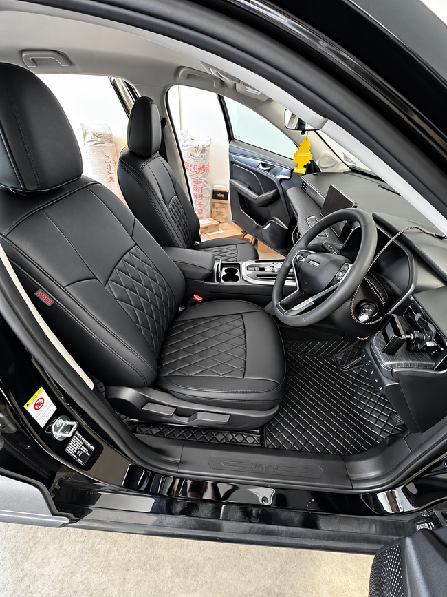 Custom seat cover installation