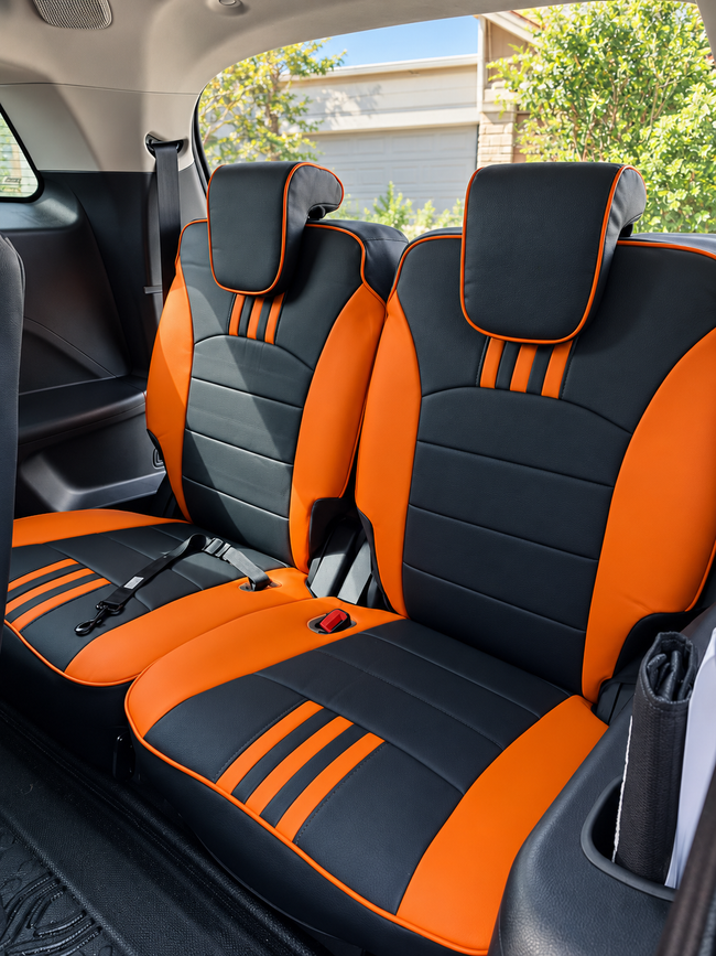 Custom seat cover installation