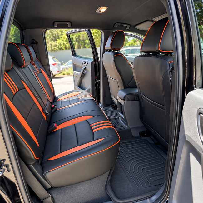 Custom seat cover installation