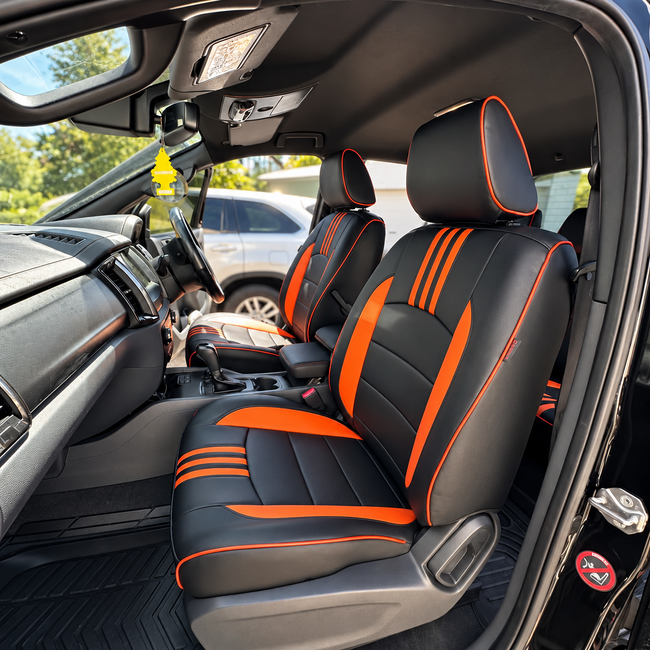 Custom seat cover installation