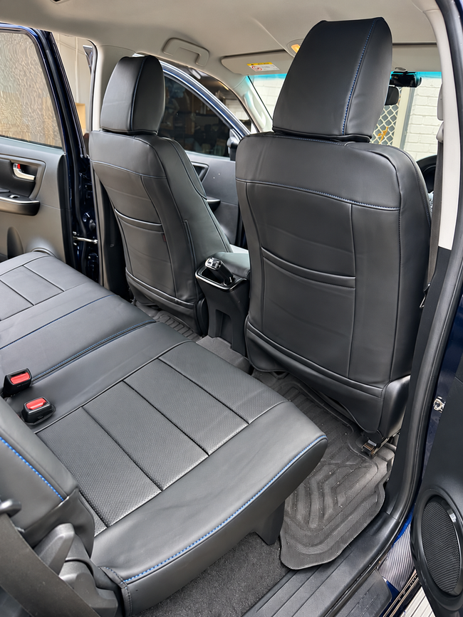 Custom seat cover installation