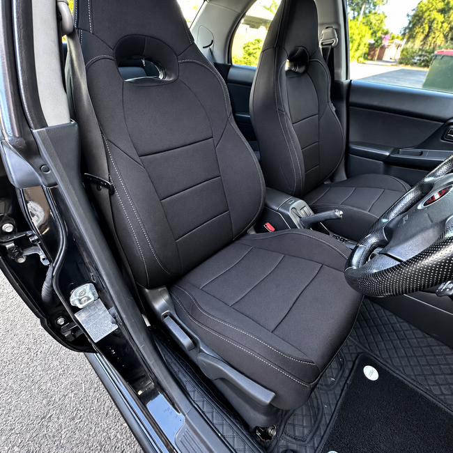 Custom seat cover installation