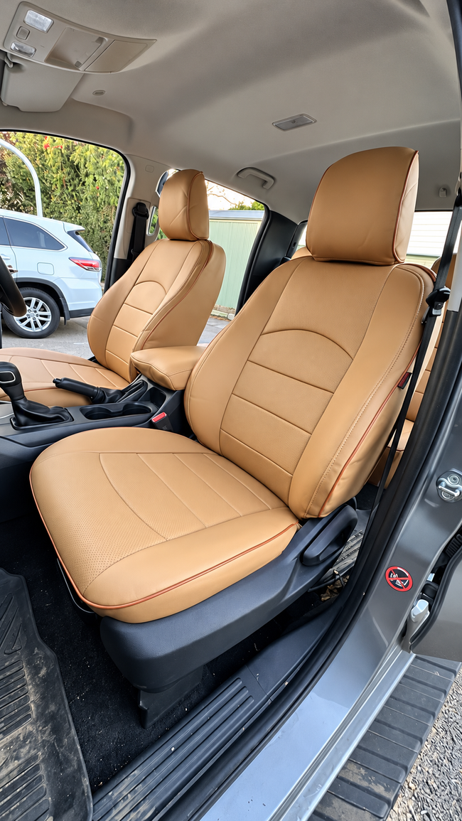 Custom seat cover installation