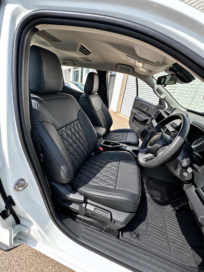 Custom seat cover installation