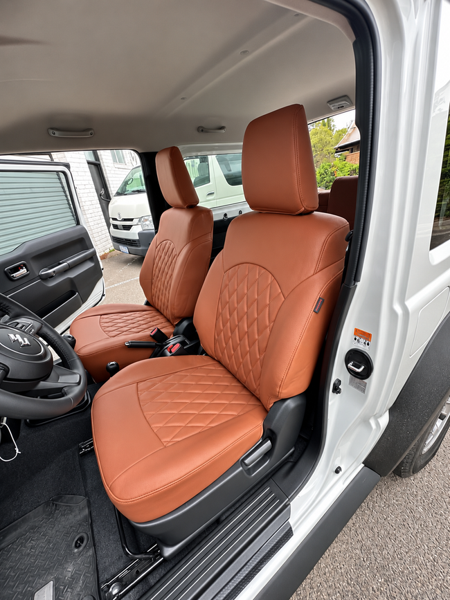 Custom seat cover installation