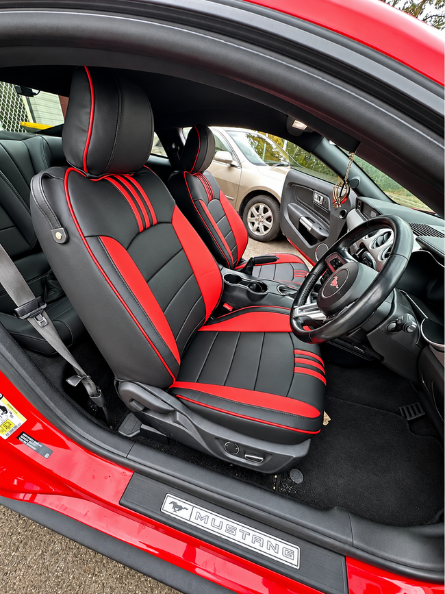 Custom seat cover installation