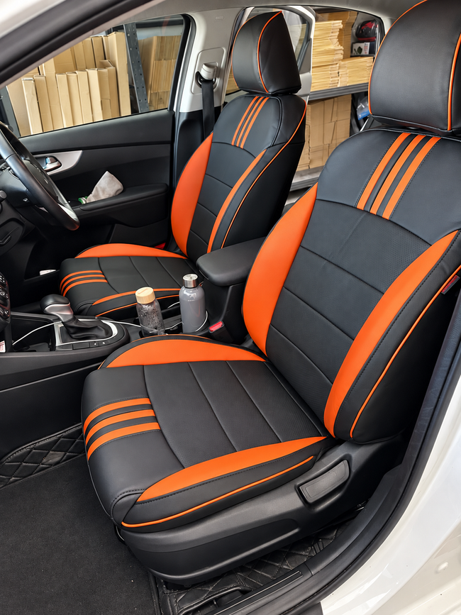 Custom seat cover installation