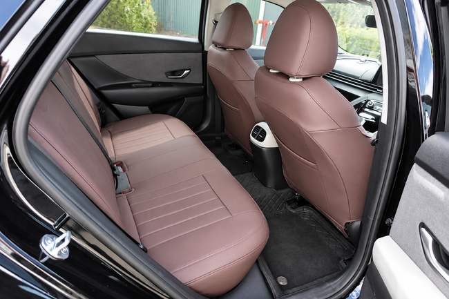 Custom seat cover installation
