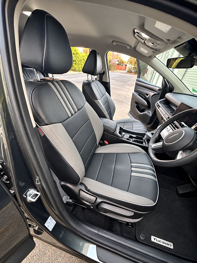 Custom seat cover installation