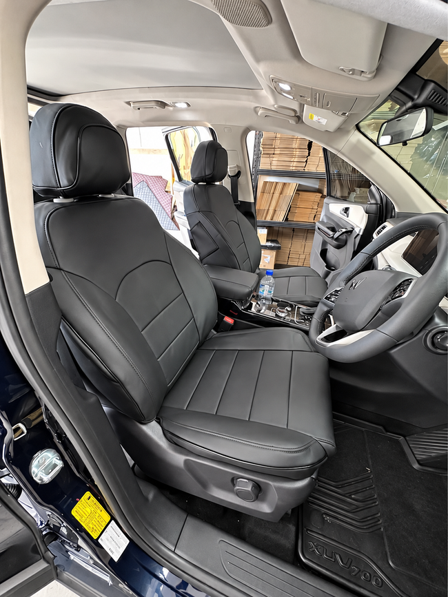 Custom seat cover installation