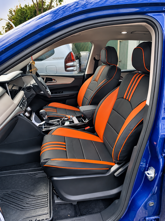 Custom seat cover installation