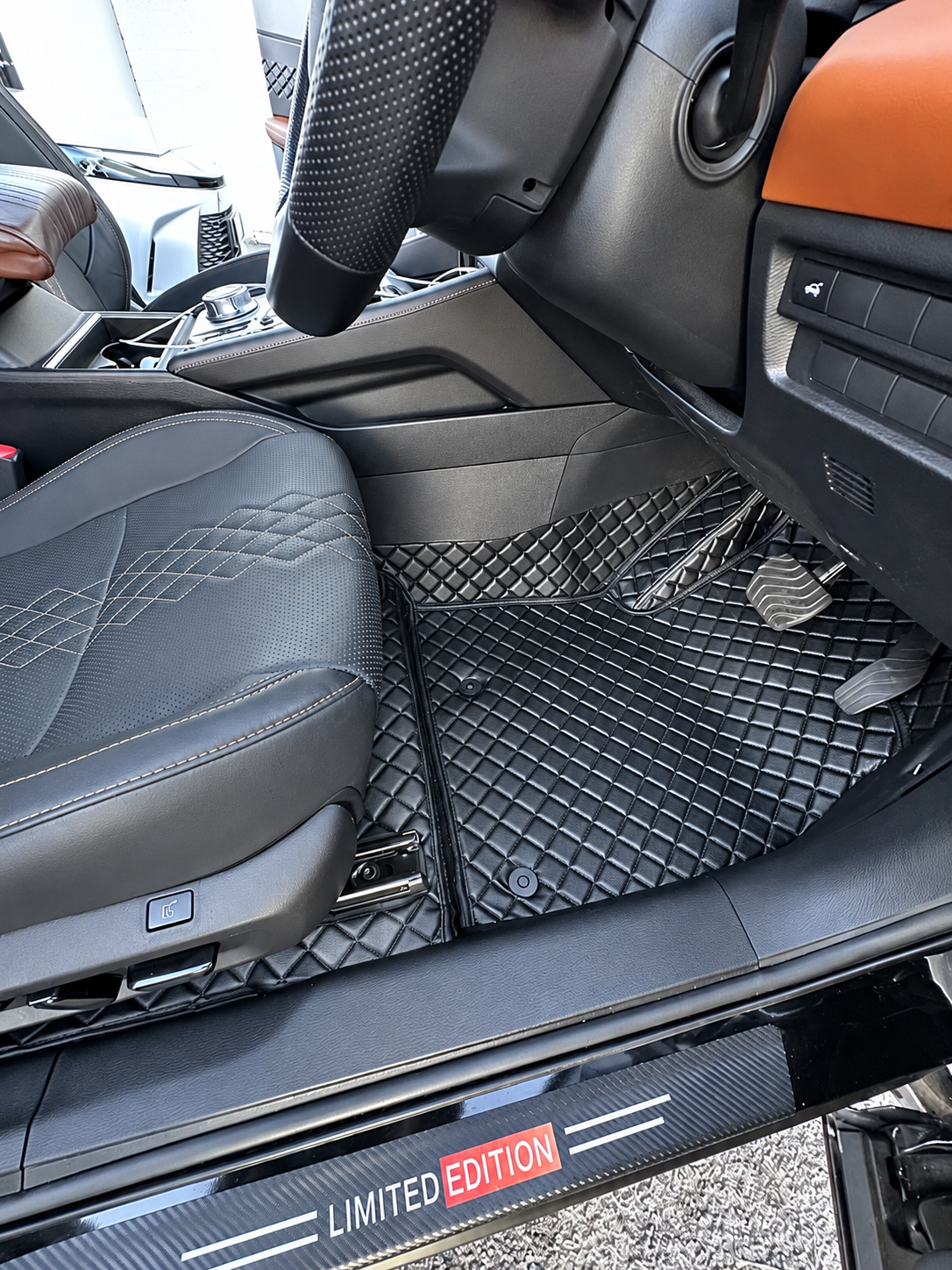 Custom floor mat installation