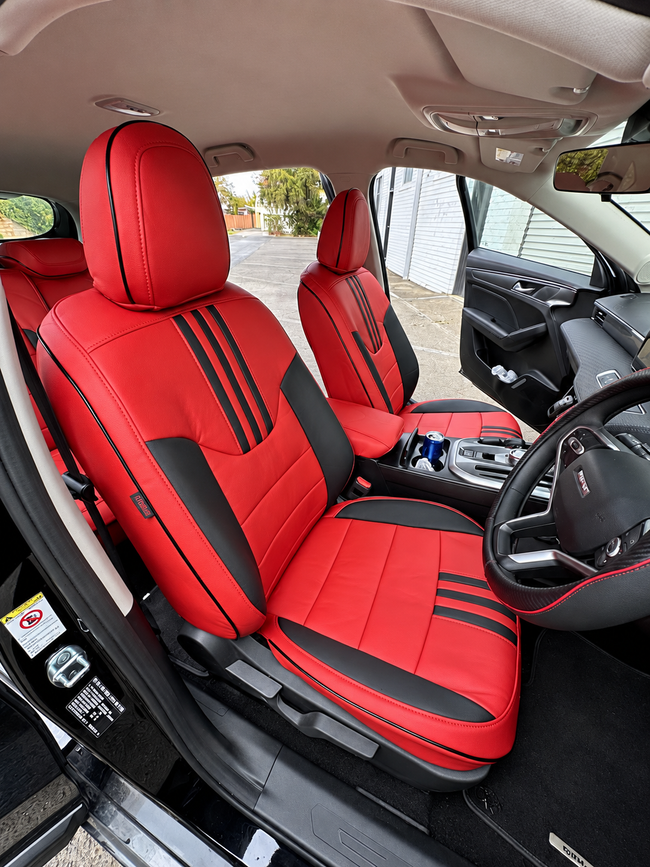 Custom seat cover installation