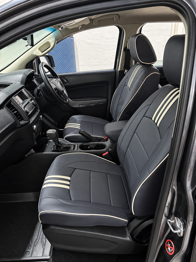 Custom seat cover installation
