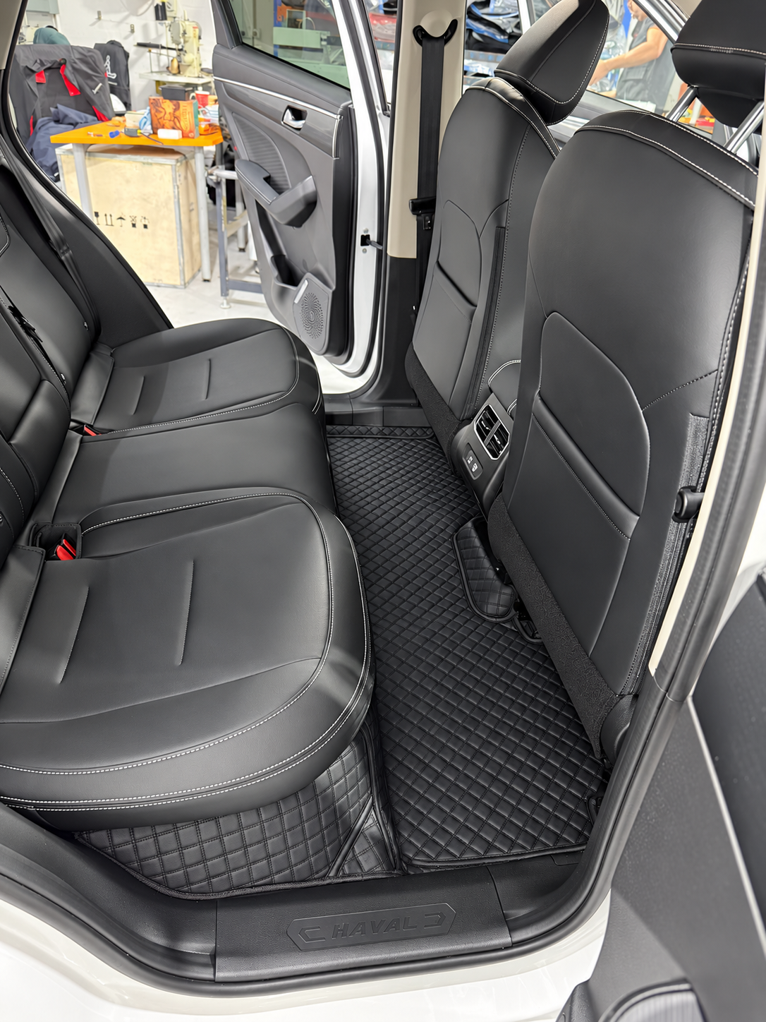 Custom floor mat installation